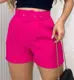 Short alfaiataria com cinto casual feminino fashion